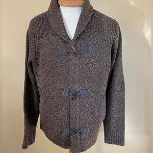 Banana Republic Men's Large Classic Brown Zip-up Sweater. Toggle Buttons, New